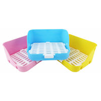 Chomik kot domowy królik narożnik toaleta ściółka tace czysty kryty Pet miot Training Tray dla małe zwierzę zwierzęta domowe 3